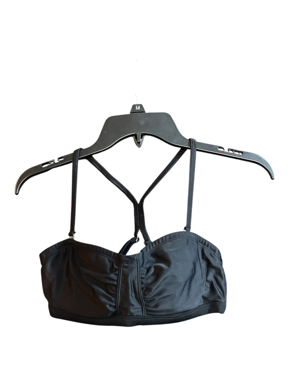 Athleta In-Tandem Convertible Bandeau Sports Bra Black 34 B/C Strappy